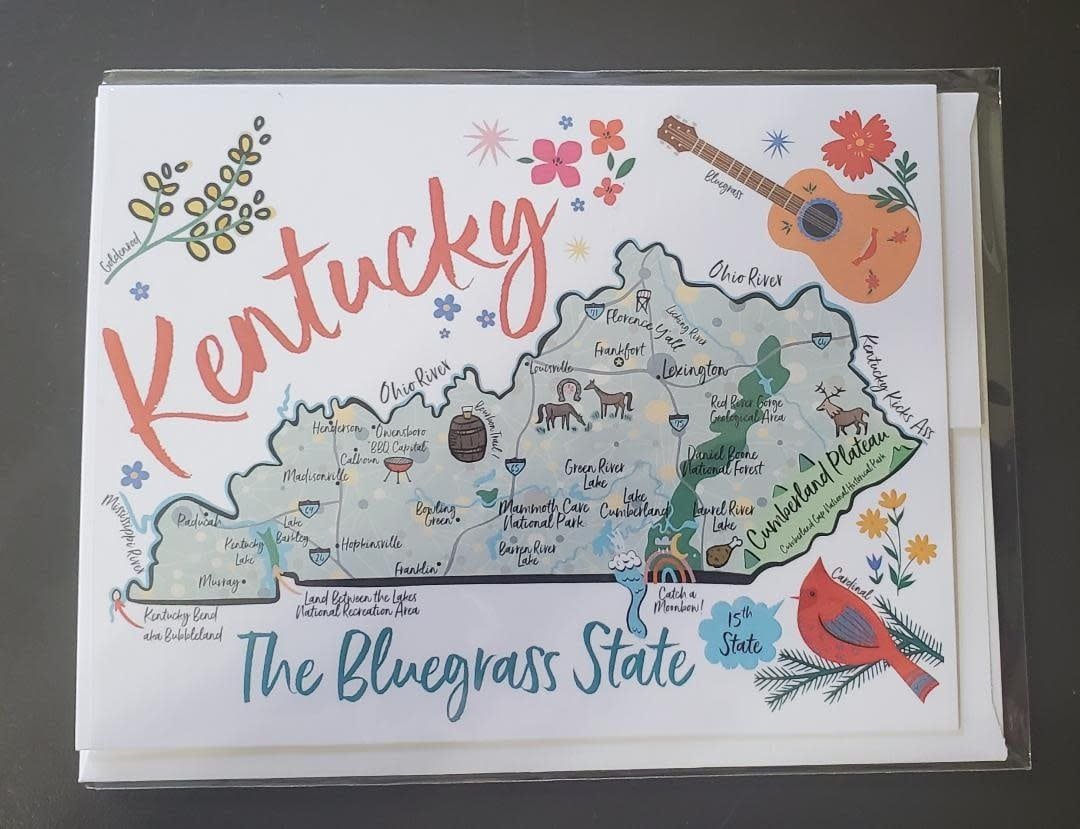 Kentucky Map Notecards