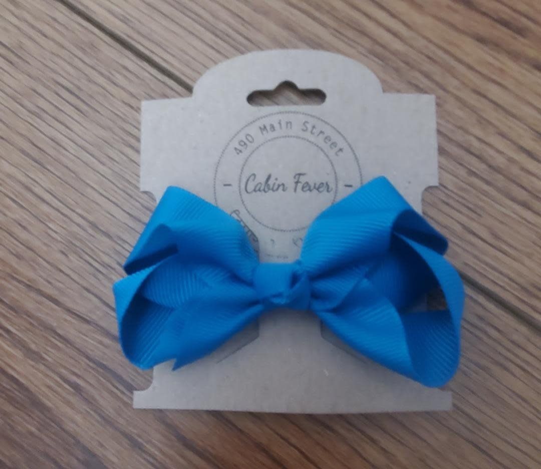 Small Bright Blue Hair Bow