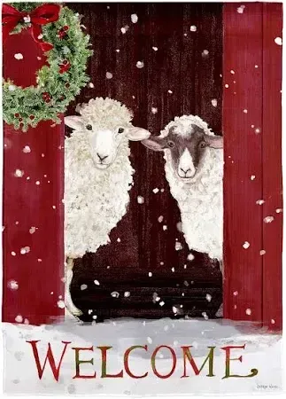 Barn Friends Suede Garden Flag