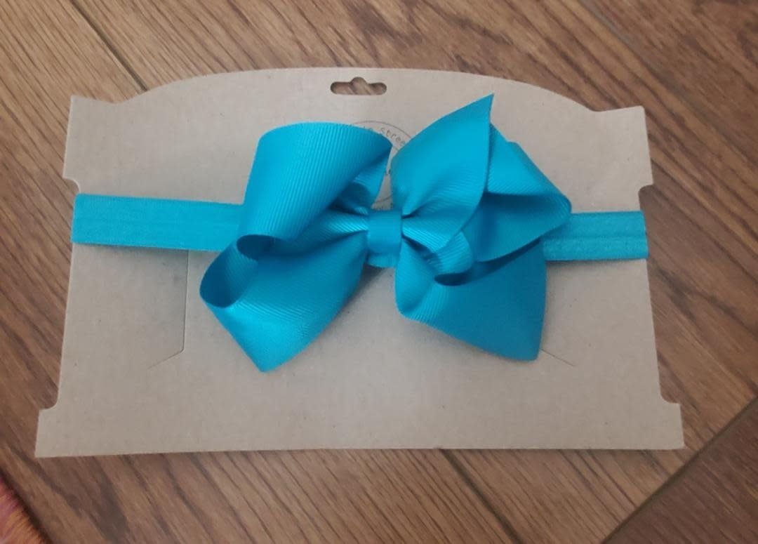 Headband with Teal Bow