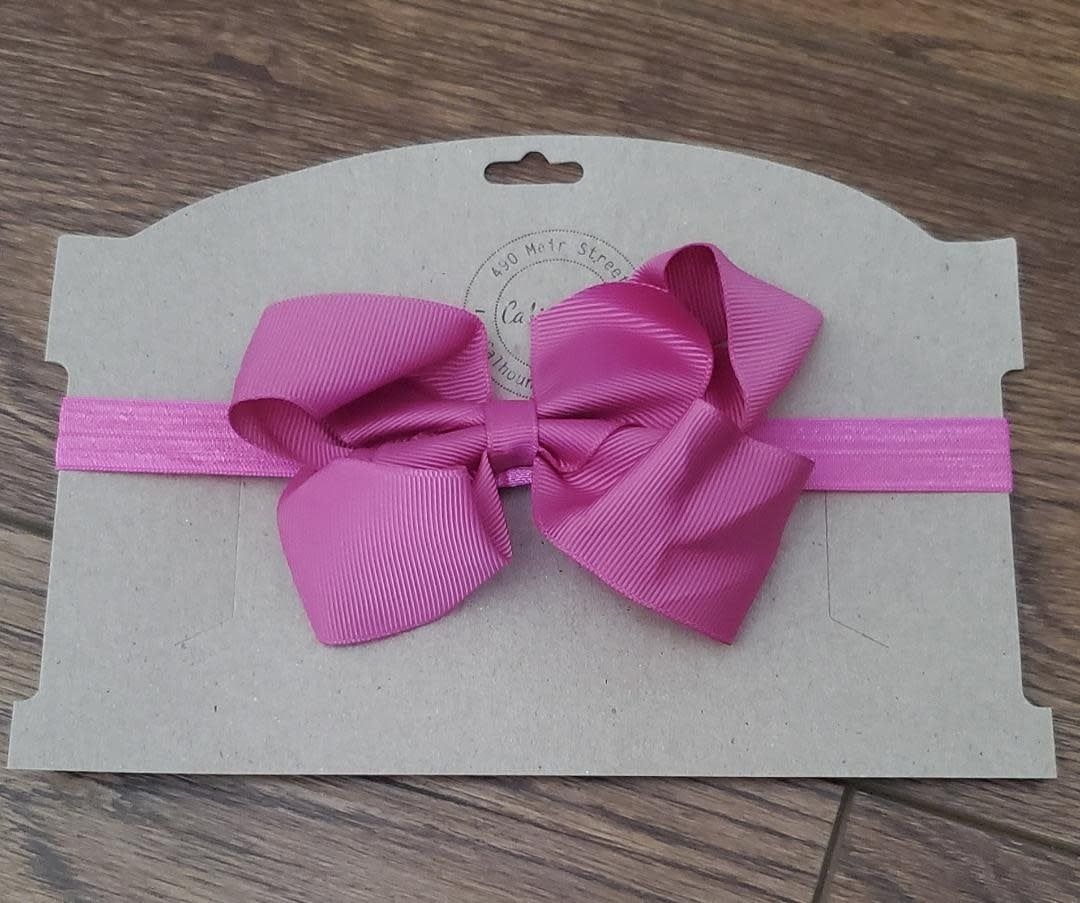 Headband with Magenta Bow