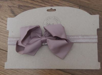 Headband with Taupe Bow