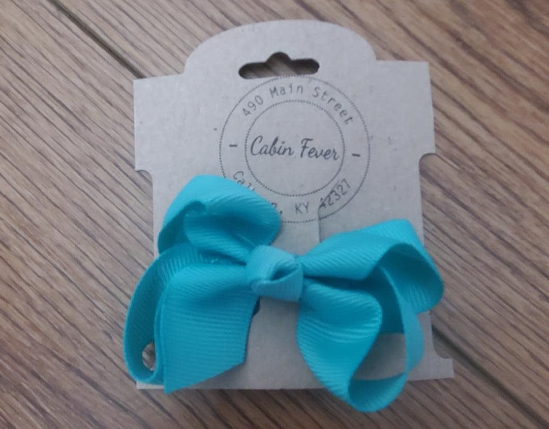 Small Teal Hair Bow