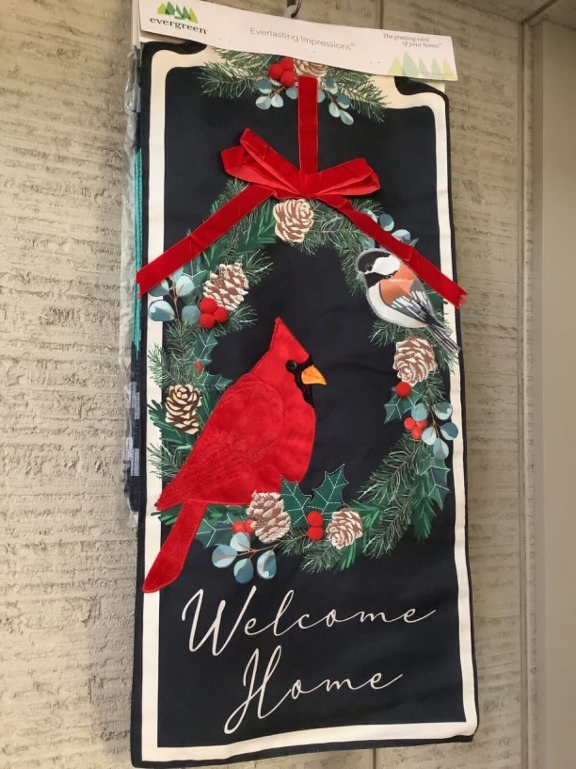 Welcome Songbird Wreath Everlasting Impressions Textile Decor