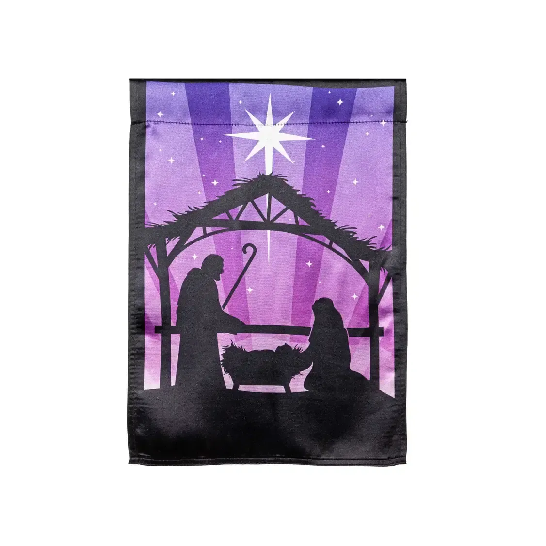 Nativity Lustre Reversible Garden Flag