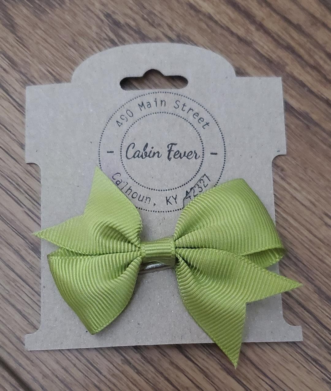 X-Small Olive Green Hair Bow