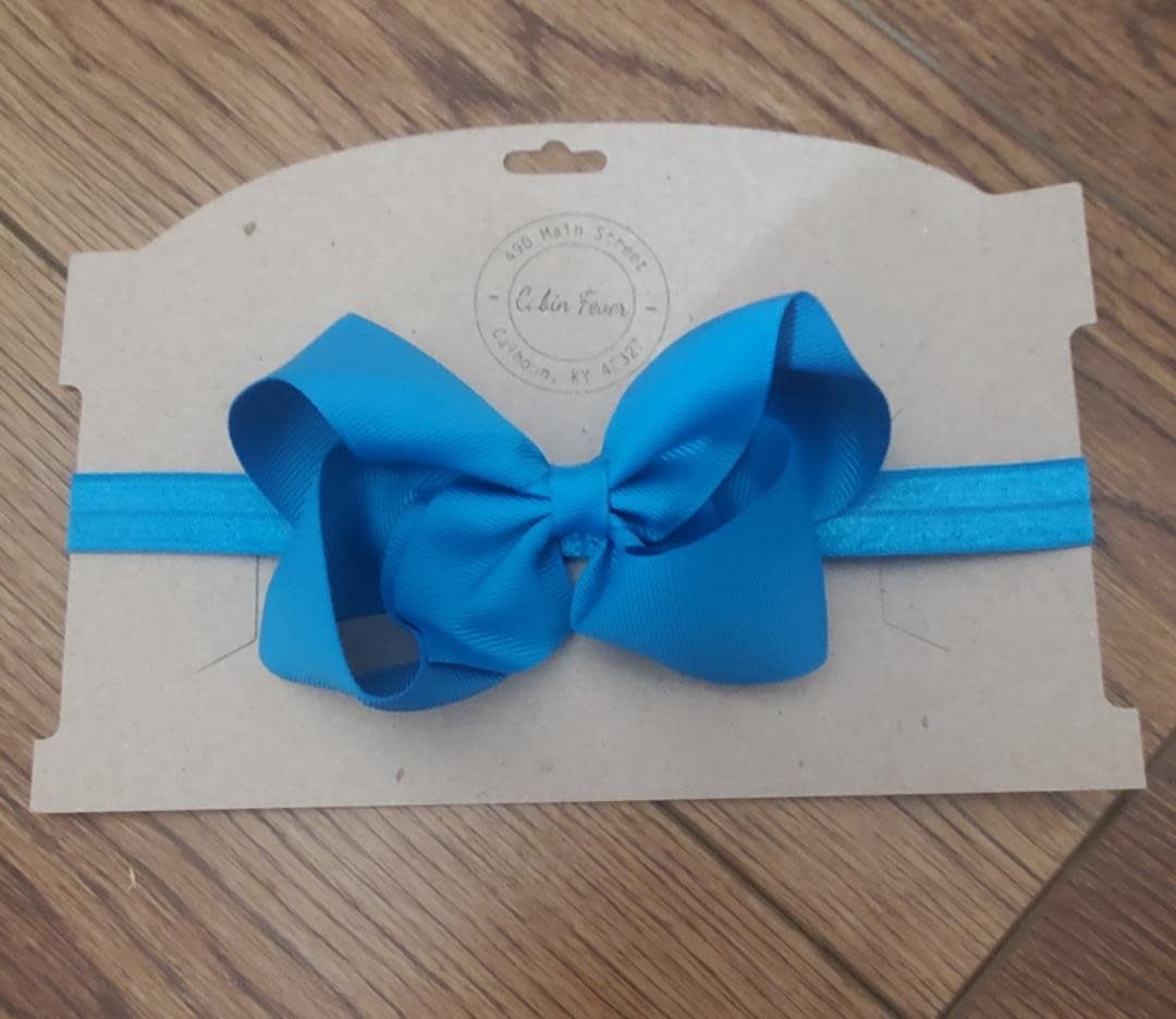 Headband with Cerulean Bow