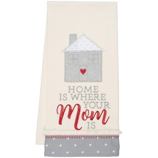 &quot;Mom&quot; Applique Tea Towel