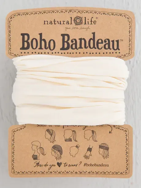 Natural Life Solid Boho Bandeau® Headband - Cream