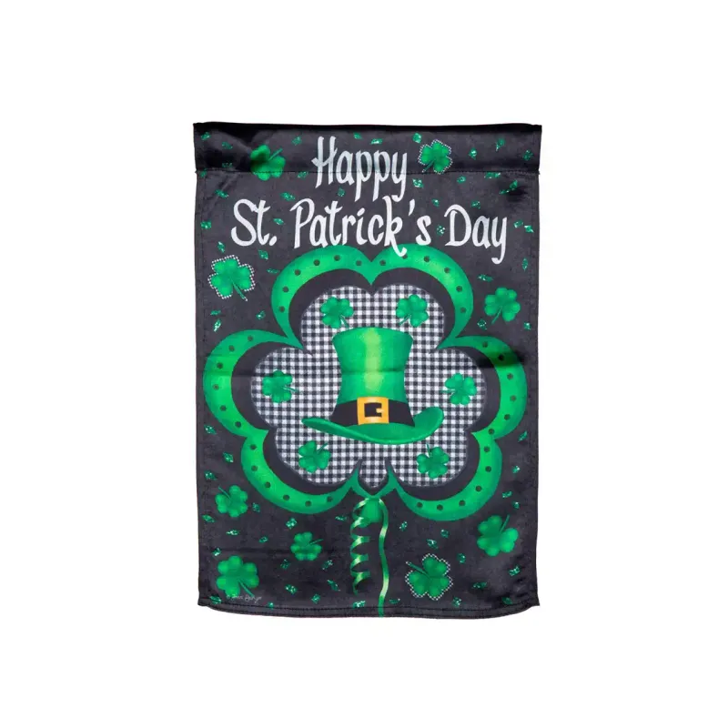 Welcome St Pats Lustre Garden Flag