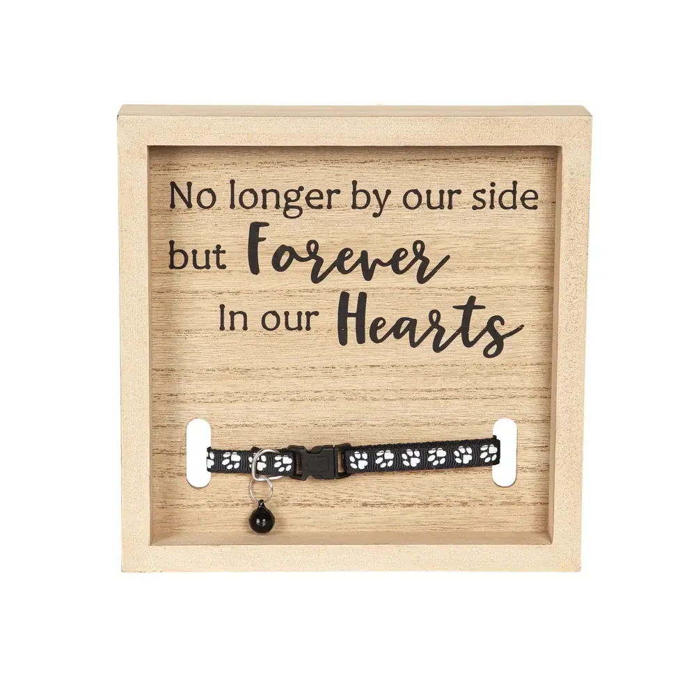8&quot; Wood Pet Memorial Tabletop Sign with Collar