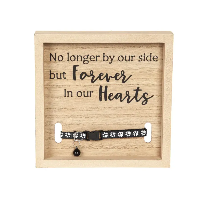 8&quot; Wood Pet Memorial Tabletop Sign with Collar
