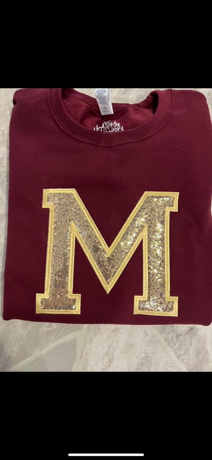 Sequin M Crew Neck S-XL