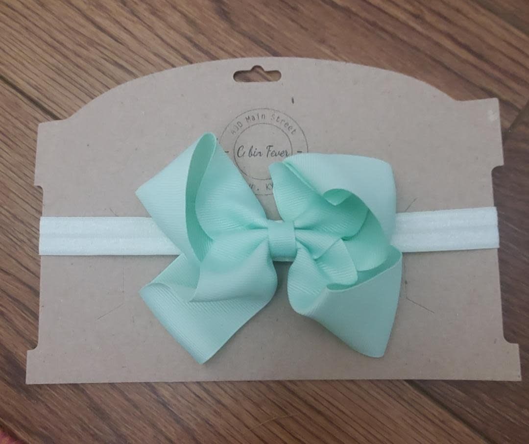 Headband with Mint Bow