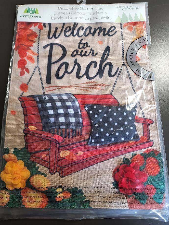 Decorative Fall Garden Flags, Options: fall porch welcome
