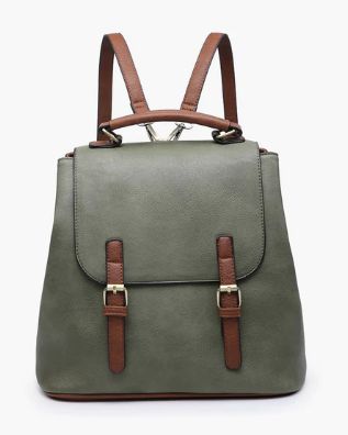 Brooks Backpack Purse, Color: Olive