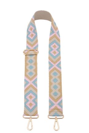 STPBO Bohemian Guitar Strap, Color: TEAL/PINK