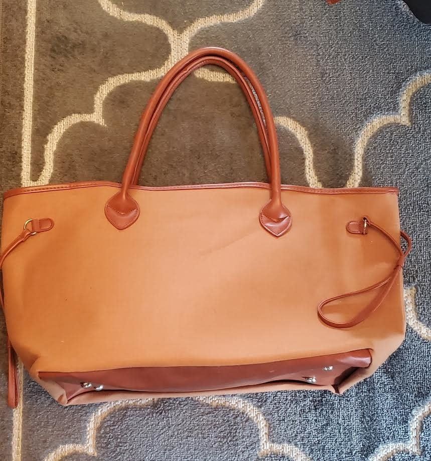 Canvas Tote Bag, Color: Brown