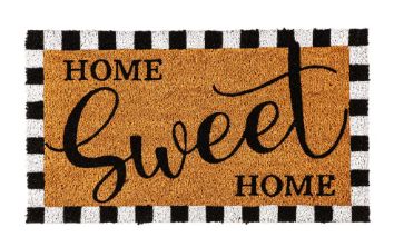 Coir Mats, Options: Home Sweet Home Plaid