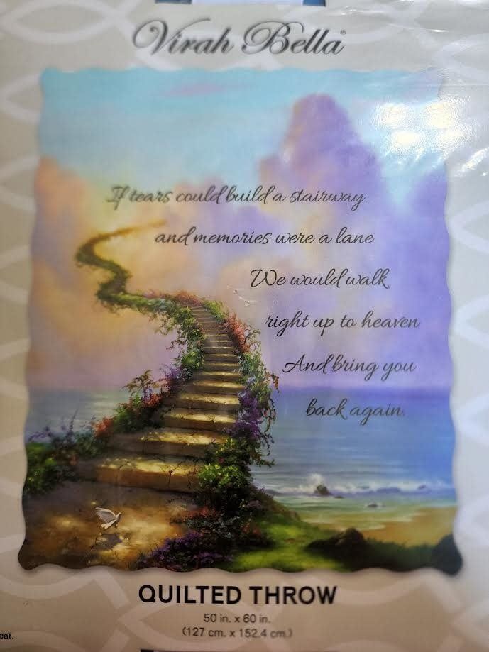 Virah Bella Quilted Throw, Options: Stairway to Heaven
