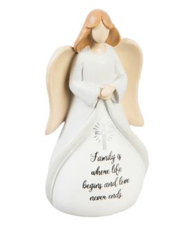 Resin Angel Tabletop Decor, Options: Cross
