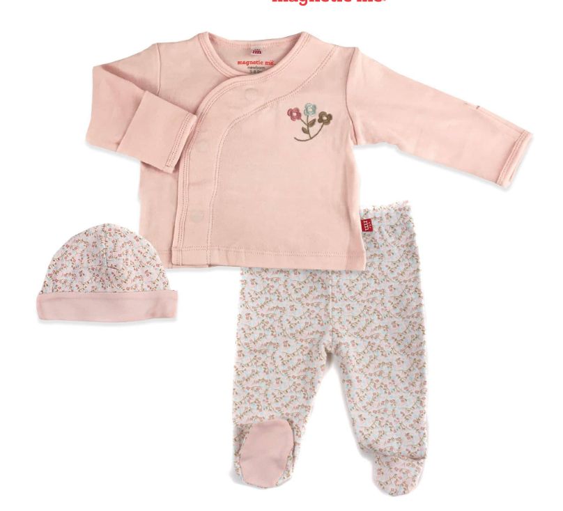 Magnetic Me 3-Piece Kimono Set, Color: Bedford Floral, Size: Newborn