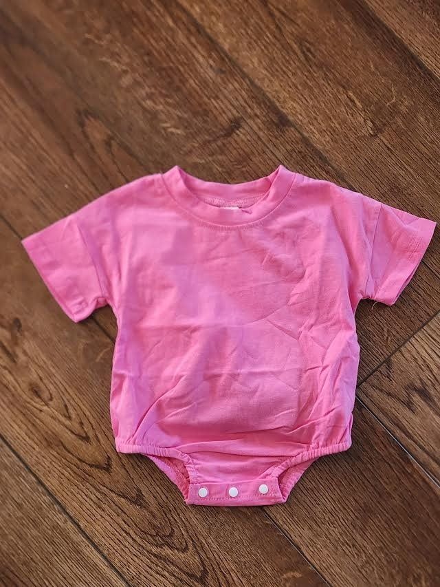 Spring Cotton Solid Bubble, Color: Hot Pink, Size: 0/3