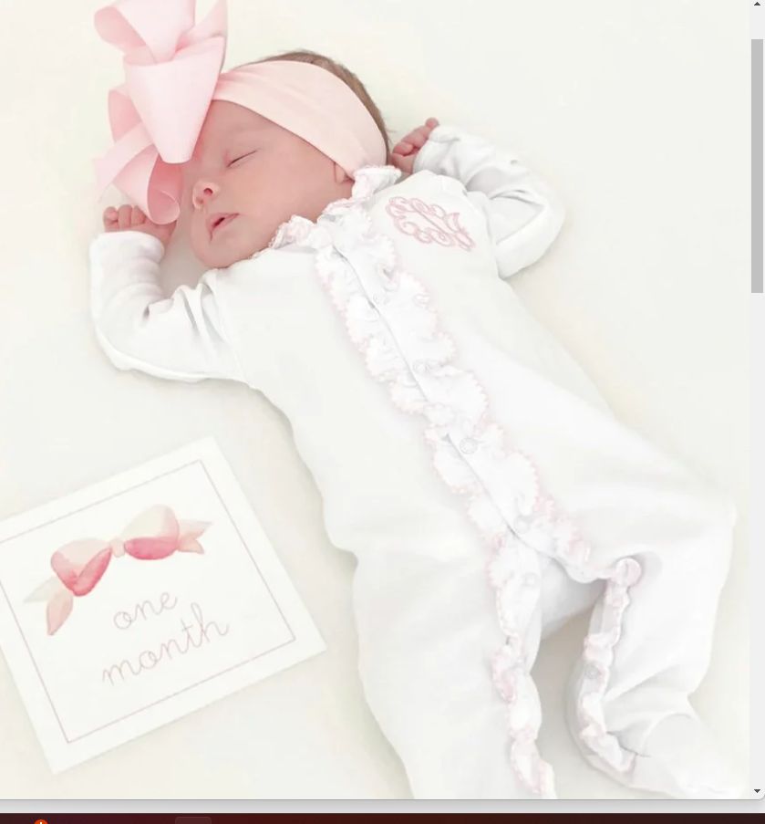 Double Ruffle Footie, Size: Newborn