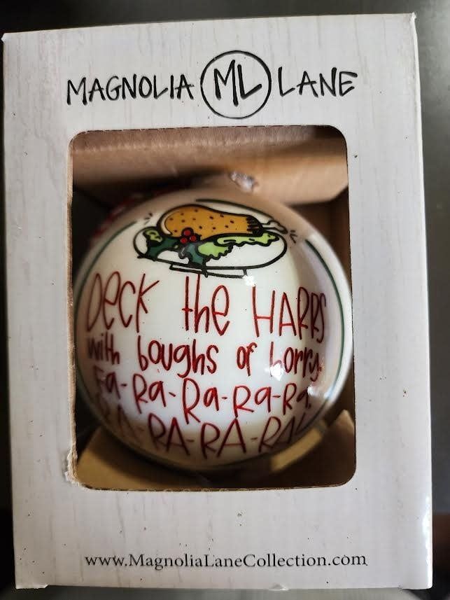 Magnolia Lane Ornament, Options: Deck the Harrs