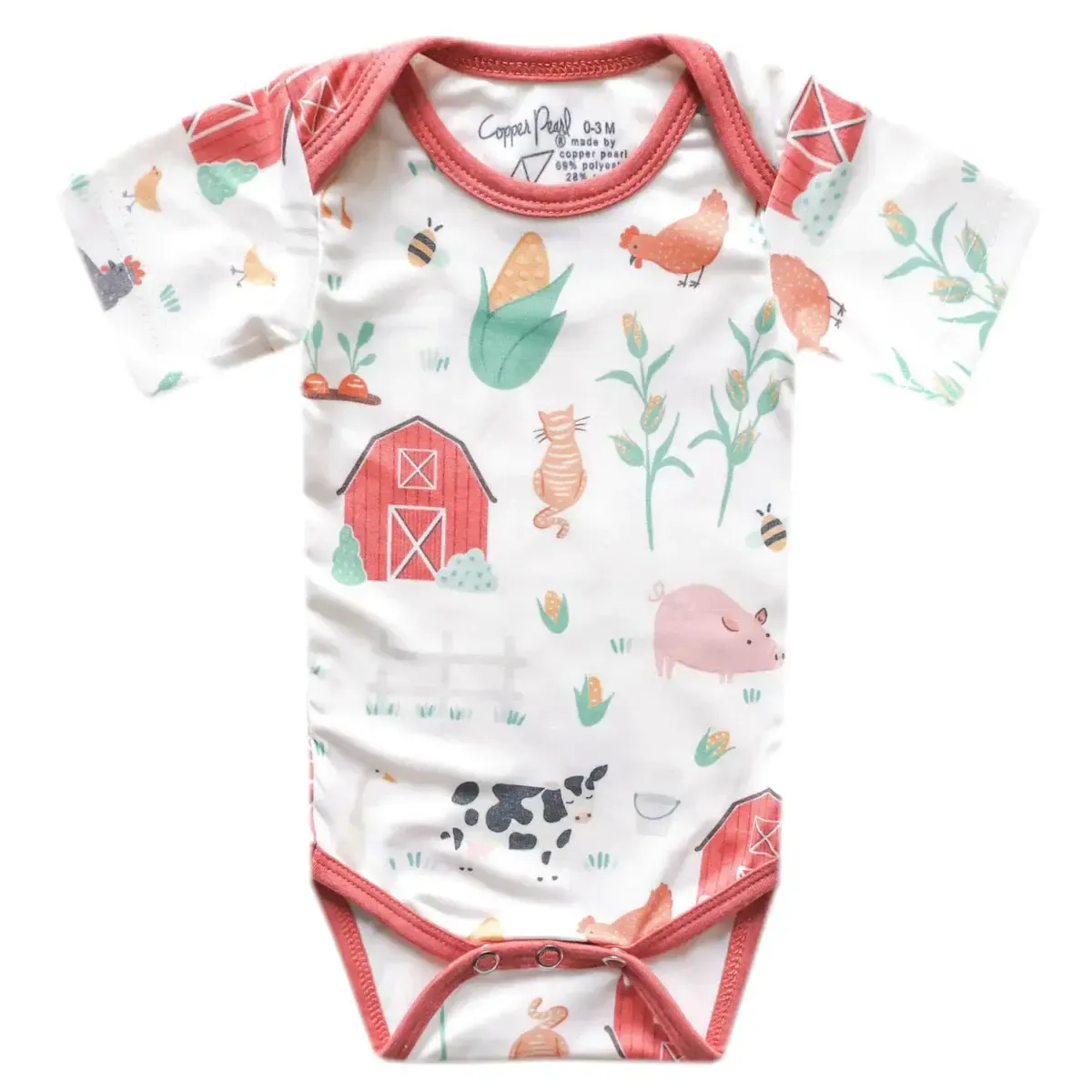 Copper Pearl Short Sleeve Bodysuit Farmstead, Size: 0-3 M