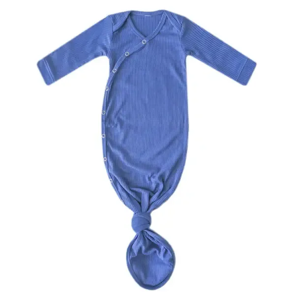 Copper Pearl Indigo, Options: Rib Knit Newborn Gown