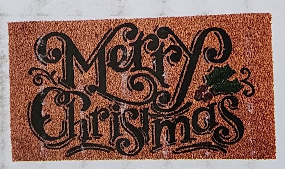 Holiday Sentiments Coir Mats, Options: Merry Christmas