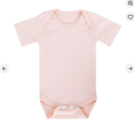  Copper Pearl Short Sleeve Bodysuit, Color: Blush, Size: Newborn