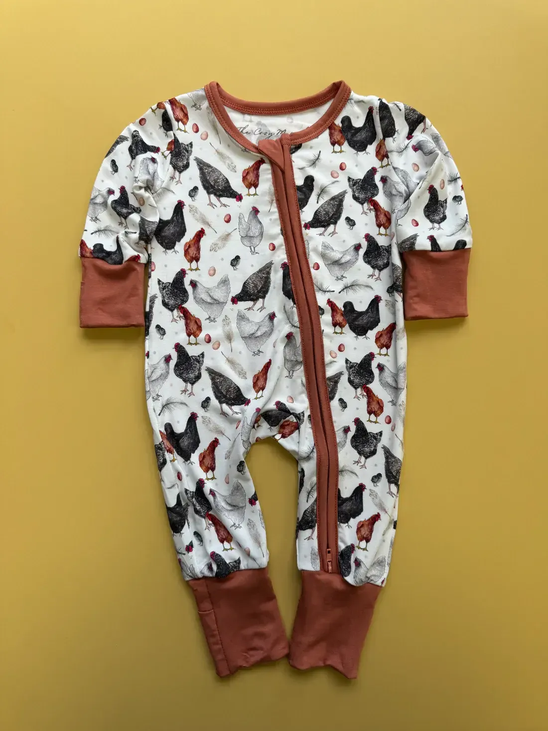 Chicken Coop Zippy Romper, Size: 0-3