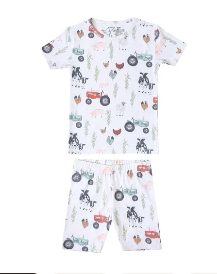 Copper Pearl 2pc Short Sleeve Pajama Set, Color: Jo, Size: 18 Months