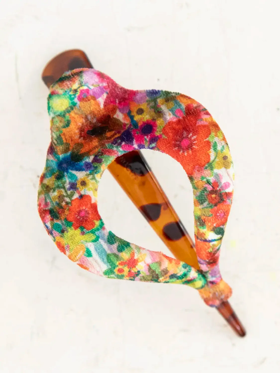 Natural Life Velvet Boho Clip, Color: Red