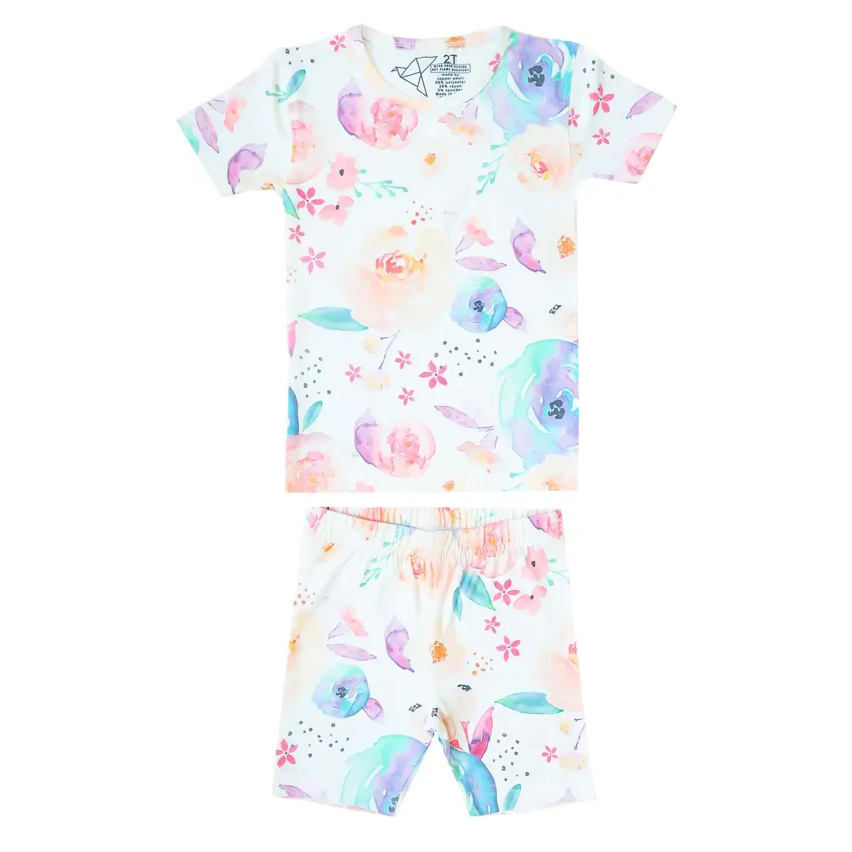 Copper Pearl 2 pc Short Sleeve Pajama Set Bloom2pc, Size: 12 Month