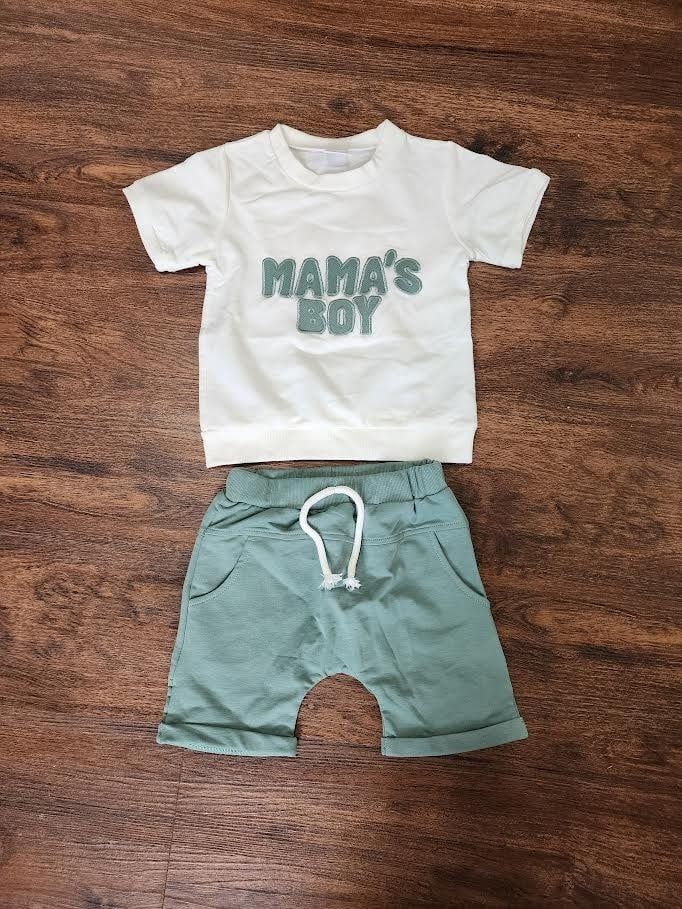 Green Mamas Boy Outfit, Size: 6-12