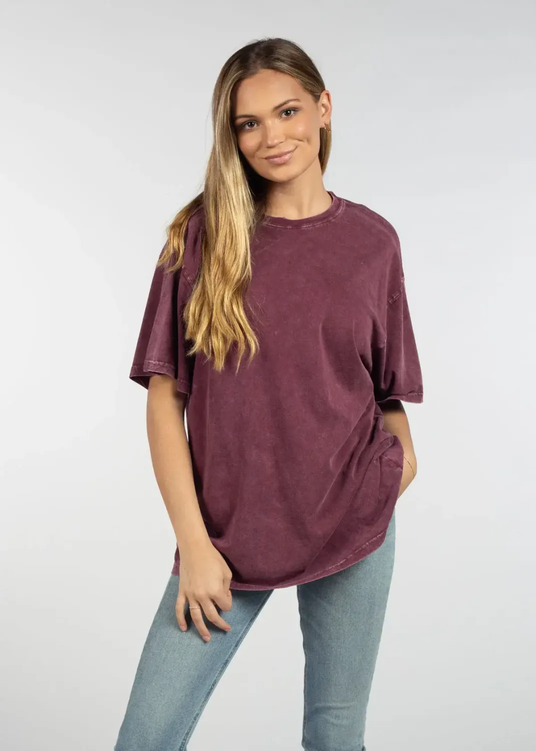 The Band Tee Merlot, Size: S/M