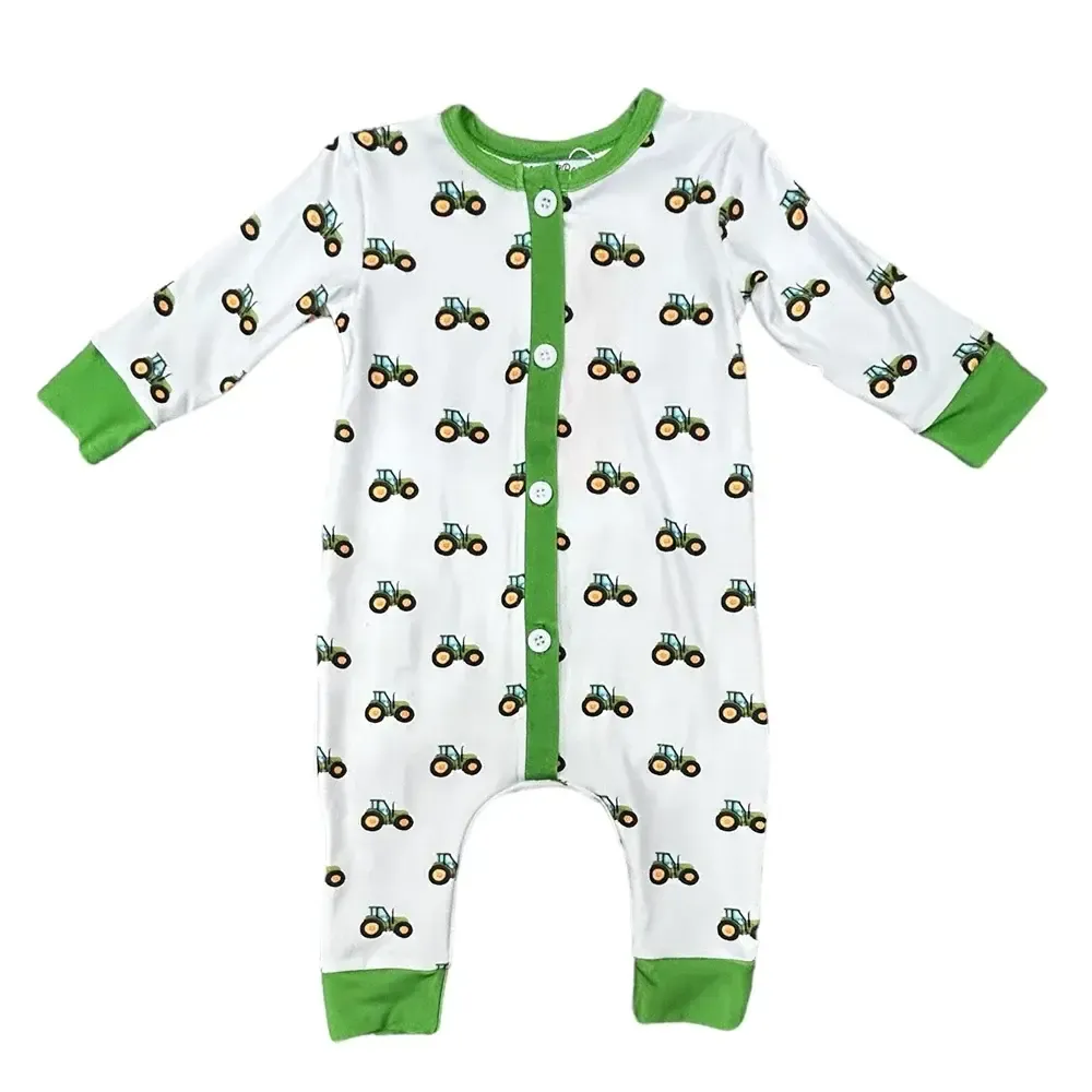 Buttflap Pajamas Tractors, Size: Newborn