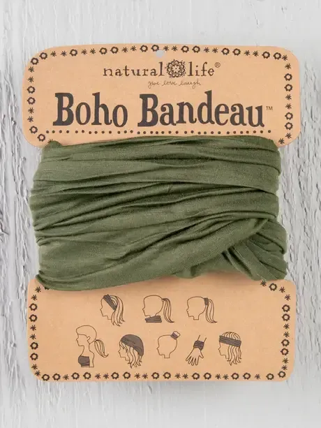 Natural Life Full Boho Bandeau® Headband -Olive