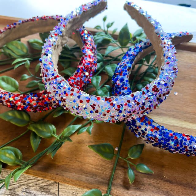 Confetti Headbands, Color: Red