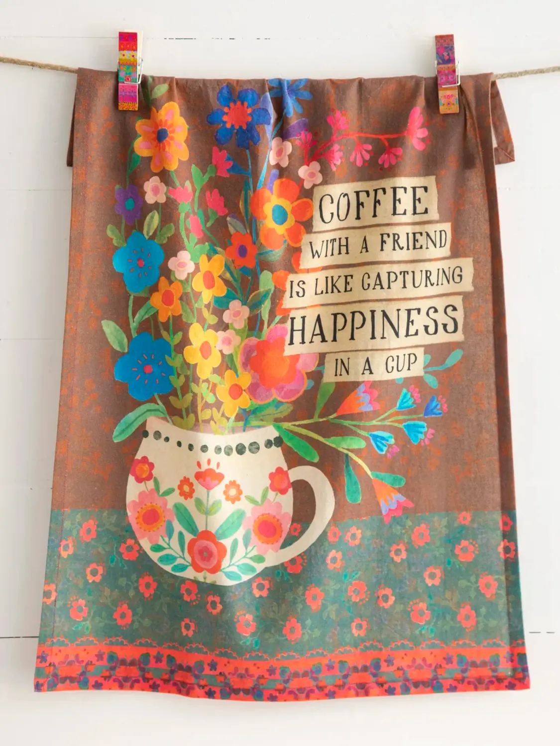 Cotton Dish Towel Coffee Friend