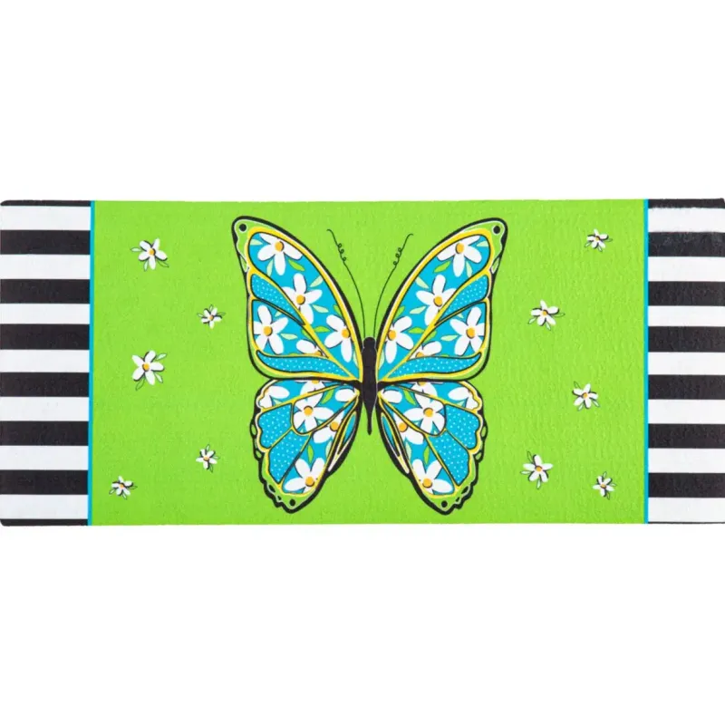 Floral Butterfly Welcome Switch Mat