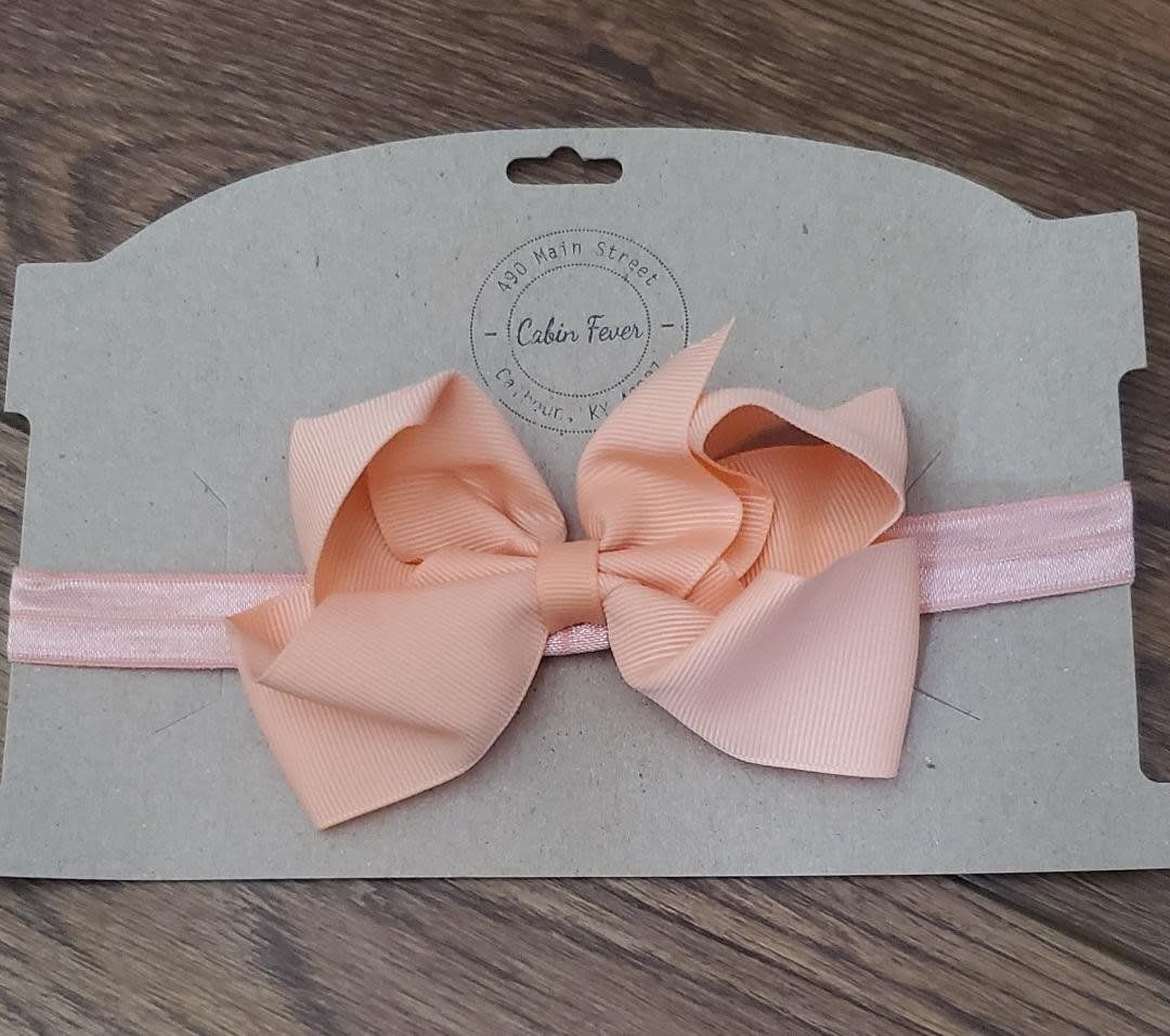 Headband with Peach Bow
