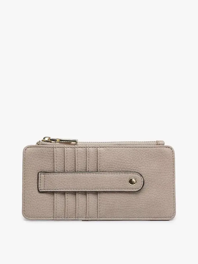 Saige Slim Card Holder Wallet Fog Grey
