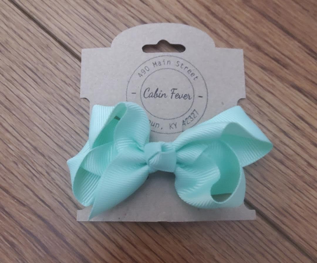 Small Mint Hair Bow