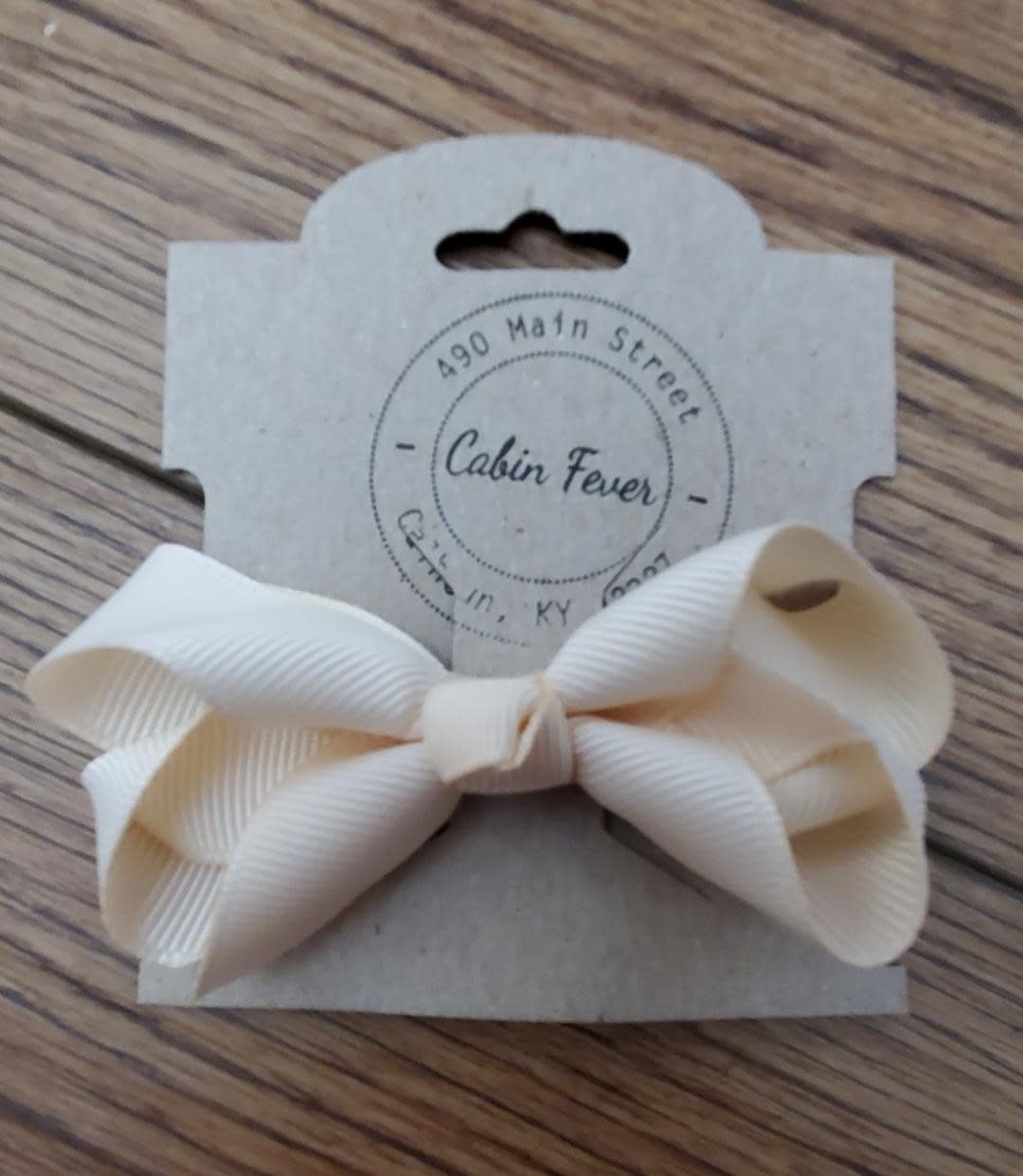 Small Apricot Hair Bow