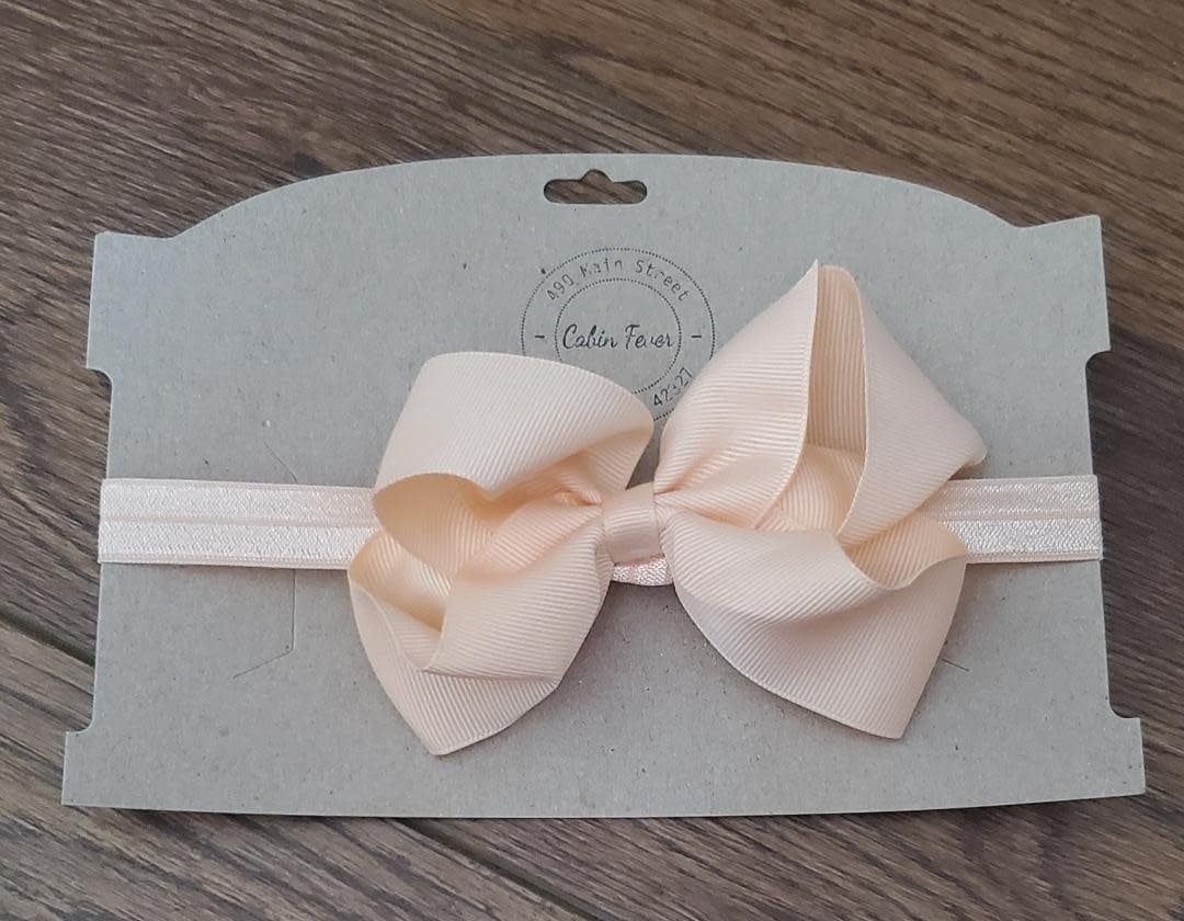 Headband with Light Peach Bow