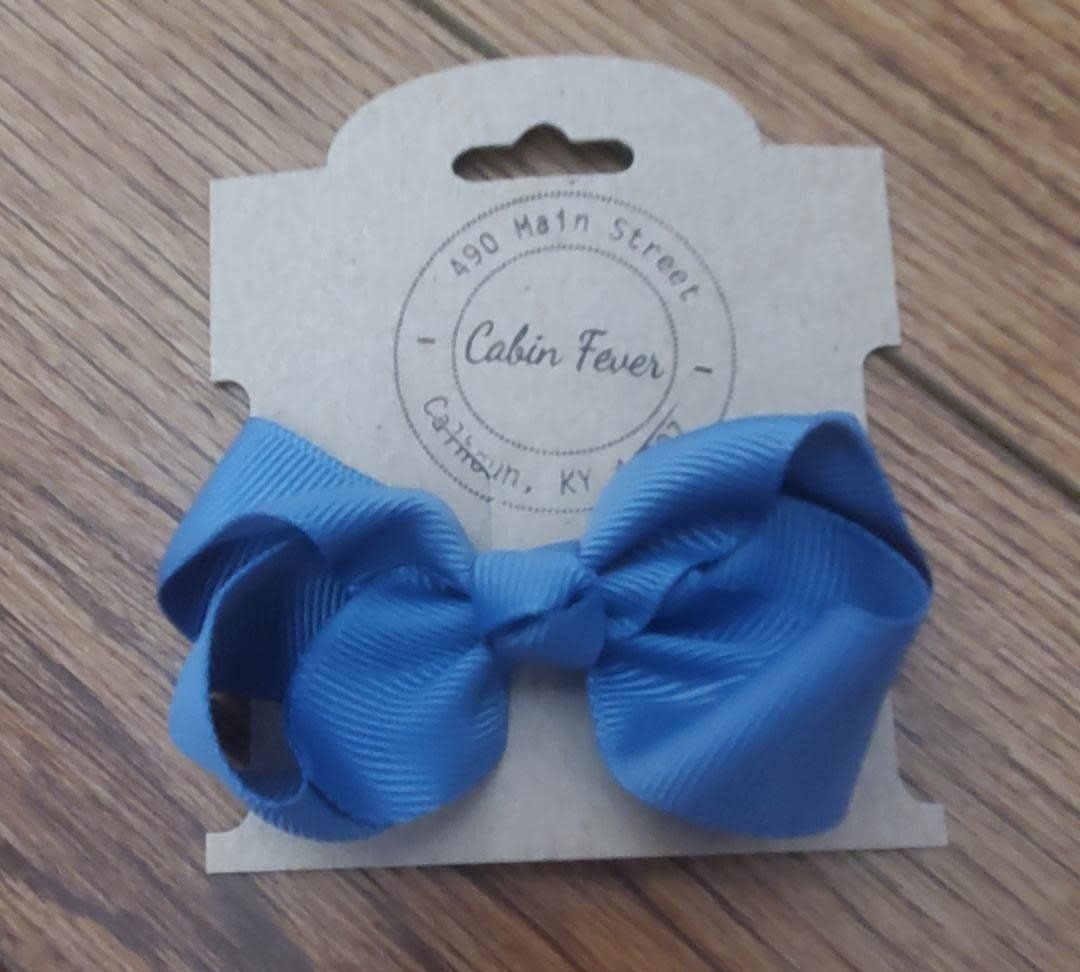 Small Denim Hair Bow